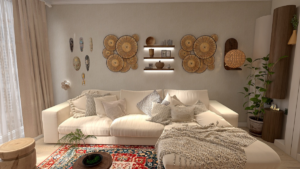 Living con mix di stili etnico e boho chic